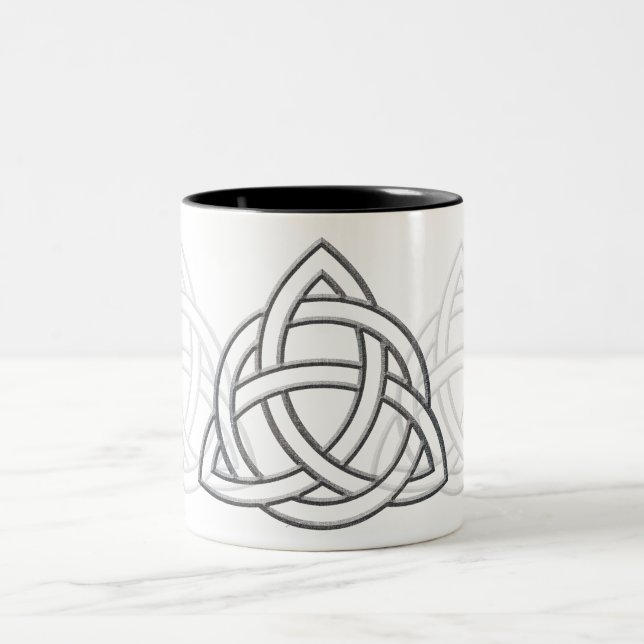 Taza Bicolor Cartabón de plata de Triquetra (Centro)