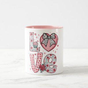 Taza Bicolor Cartas de amor coloridas de Coquette