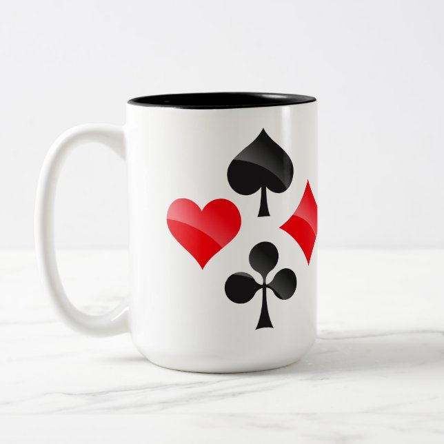 Taza Bicolor Cartas de juego - Mug (Izquierda)