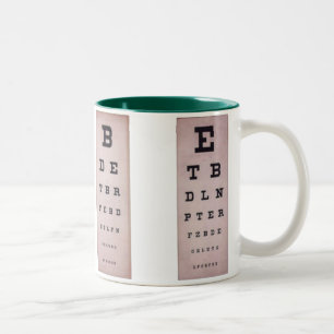 Taza Bicolor Cartas de ojo del vintage