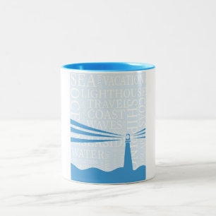 Taza Bicolor Cartel de faro náutico