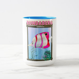 Taza Bicolor cartel de viaje a Bundaberg Australia