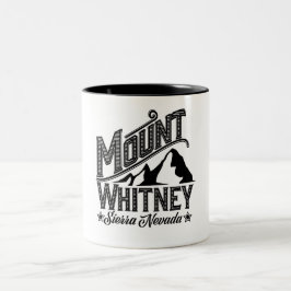 Taza Bicolor Cartel de viaje de Monte Whitney Sierra Nevada