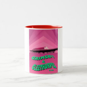 Taza Bicolor cartel de viaje del muelle de Grimsby y Cleethorpe