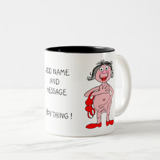 Taza Bicolor Cartoon of woman, sexy thing