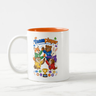 Taza Bicolor Cartoon Tiere bunte Kinder Teamplayer