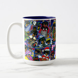 Taza Bicolor Cartoons de Dachshund