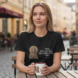 Taza Bicolor Carved Devotion  Wooden Mary