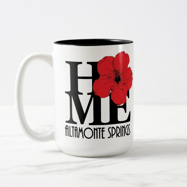 Taza Bicolor CASA Altamonte Springs Red Hibiscus 15oz (Izquierda)