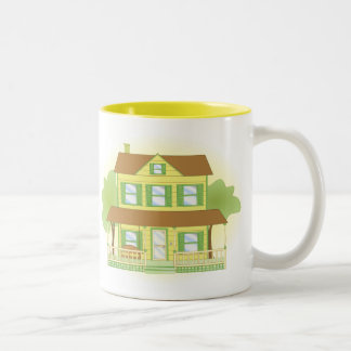 Taza Bicolor Casa amarilla