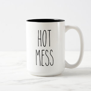 Taza Bicolor Casa de campo inspirada en el Hot Mess de RAE DUNN