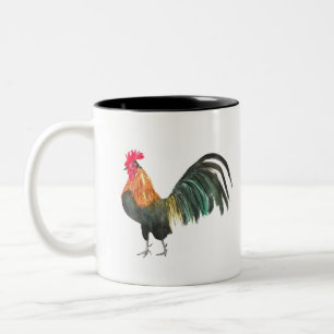 Taza Bicolor Casa de campo rústica de color de gallina galera