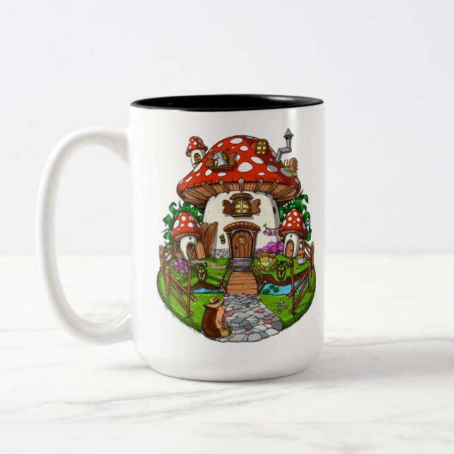 Taza Bicolor Casa de hongos (Izquierda)