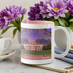 Taza Bicolor Casa de Mansión del Sur de Luisiana