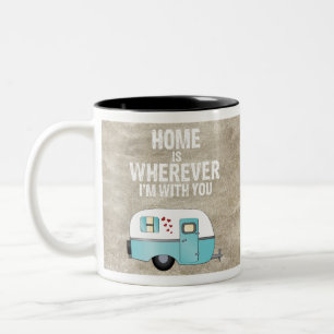 Taza Bicolor Casa está donde quiera que esté contigo