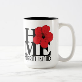 Taza Bicolor CASA Isla Merritt 15oz (hibisco rojo)