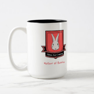 Taza Bicolor Casa Lapin Madre de los conejillos Café Mug