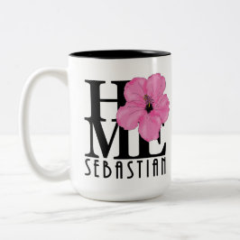 Taza Bicolor CASA Sebastian 11oz hibisco rosa