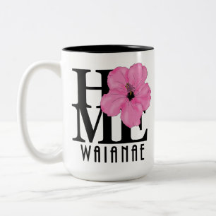 Taza Bicolor CASA Waianae Pink Hibiscus 15oz