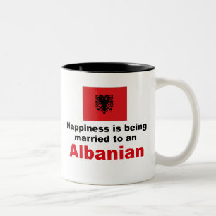 Taza Bicolor Casado feliz con el albanés