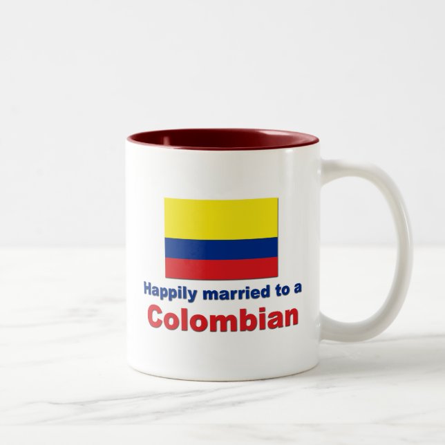 Taza Bicolor Casado feliz con un colombiano (Derecha)