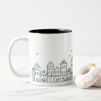 Taza Bicolor Casas de Amsterdam