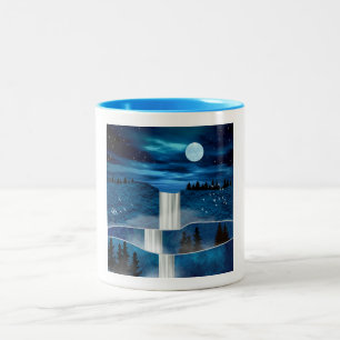 Taza Bicolor Cascada azul