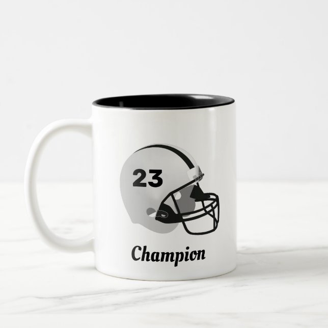 Taza Bicolor Casco de fútbol americano personalizado (Izquierda)