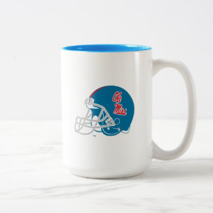 Taza Bicolor Casco de fútbol Ole Miss Azul claro
