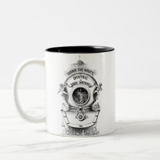 Taza Bicolor Casco del salto del mar profundo