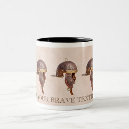 Taza Bicolor Casco romano antiguo
