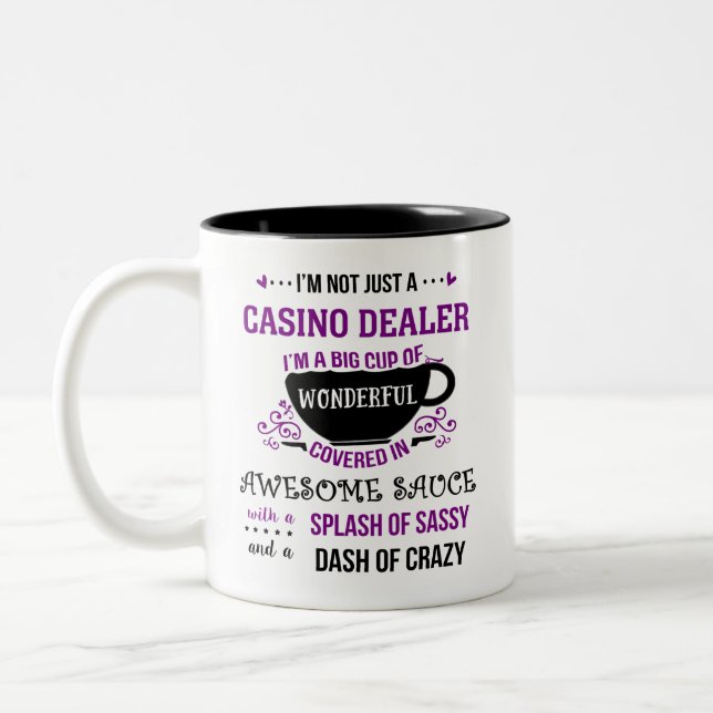 Taza Bicolor Casino Dealer Maravilloso Awesome Sassy (Izquierda)