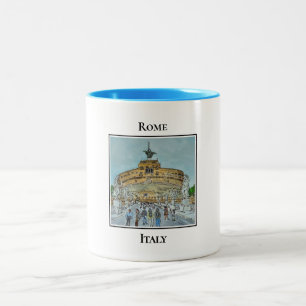Taza Bicolor Castillo de Sant'Angelo, Puente de Sant'Angelo, Ro