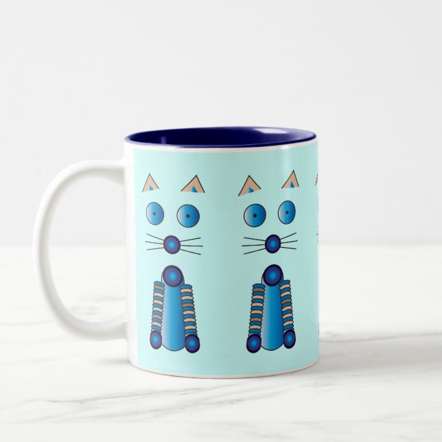 Taza Bicolor CAT azul (Izquierda)