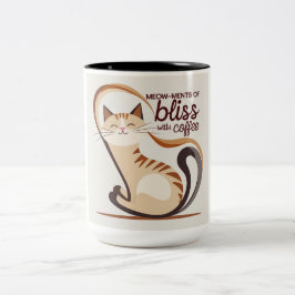 Taza Bicolor Cat Bliss Coffee Mug