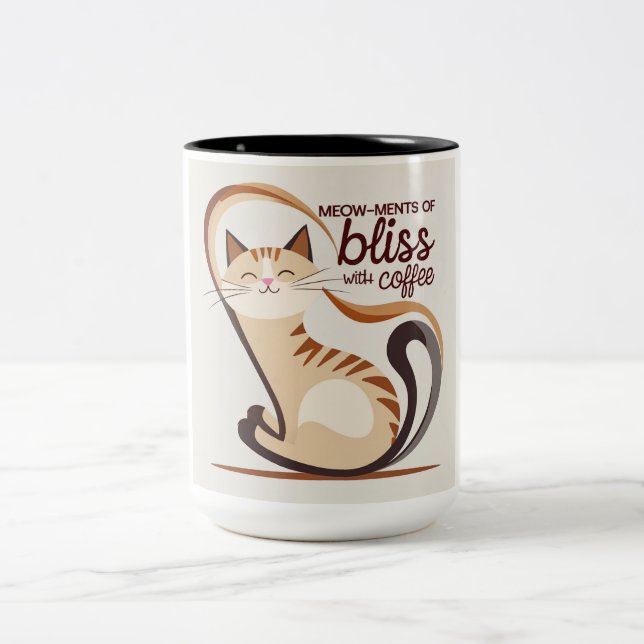 Taza Bicolor Cat Bliss Coffee Mug (Centro)