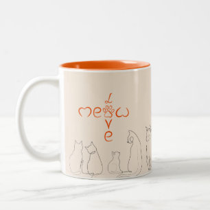 Taza Bicolor Cat Coffee Mug