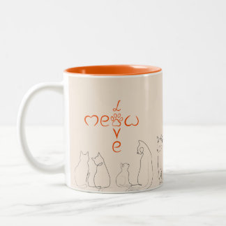 Taza Bicolor Cat Coffee Mug
