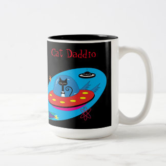 Taza Bicolor Cat Daddio Mug.  