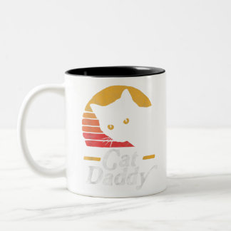 Taza Bicolor Cat Daddy Vintage Ochenta Estilo Cat Retro