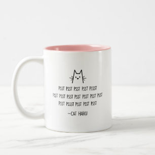 Taza Bicolor Cat Haiku Mug
