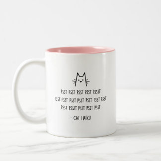 Taza Bicolor Cat Haiku Mug