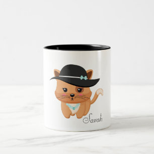 Taza Bicolor Cat Lover