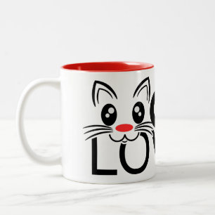 Taza Bicolor Cat Lover