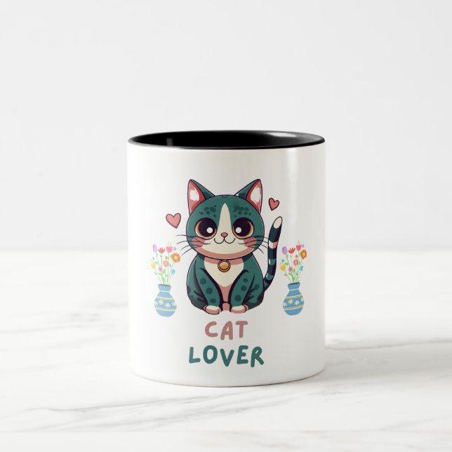 Taza Bicolor Cat Lover (Centro)