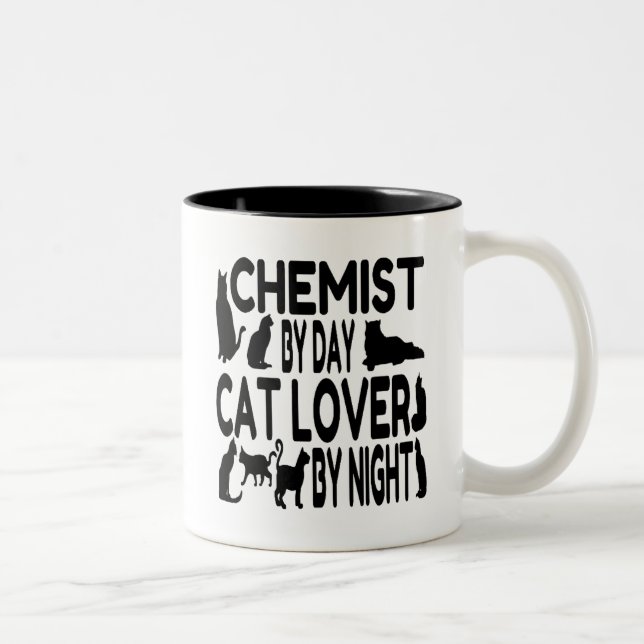 Taza Bicolor Cat Lover Chemist (Derecha)