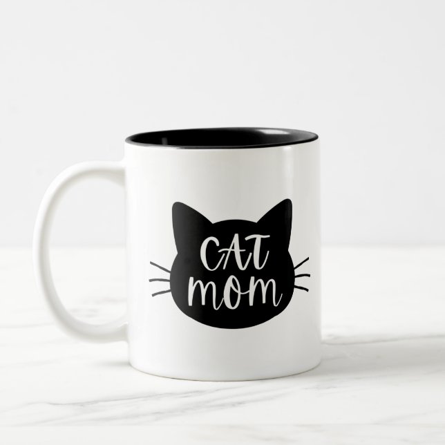 Taza Bicolor Cat Mom (Izquierda)