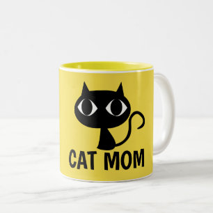 Taza Bicolor CAT MOM Coffee Mugs