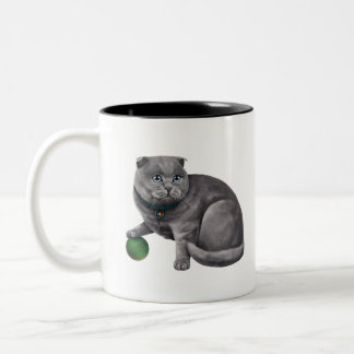 Taza Bicolor CatFans - doblez del escocés