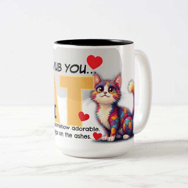 Taza Bicolor CatNapalm | Lubs You Chaos Posse Mug (Anverso derecho)
